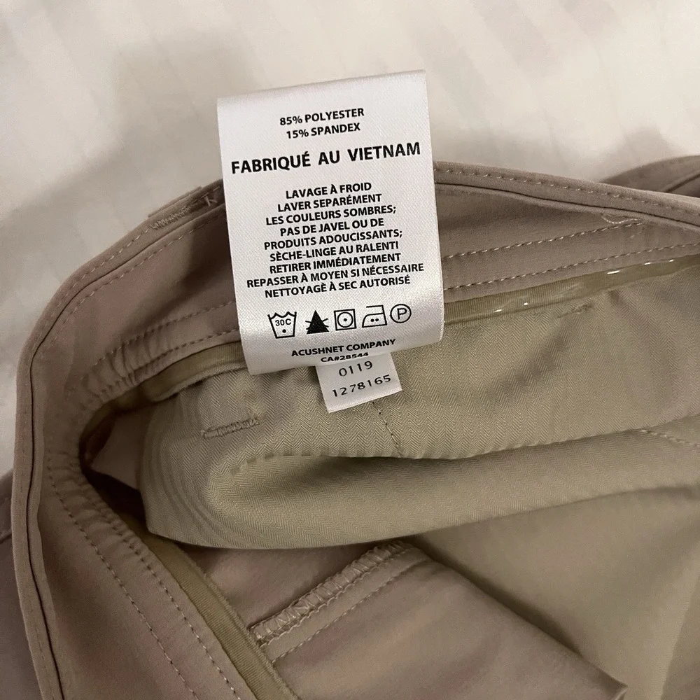 FootJoy Shorts Mens 38 Tan Performance Stretch Flat Front FJ Logo Athletic Golf - Picture 7 of 9